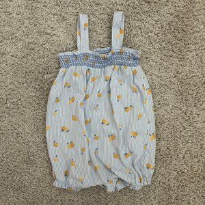 Carter's Romper | 12-18M | Blue & Yellow Lemon Design